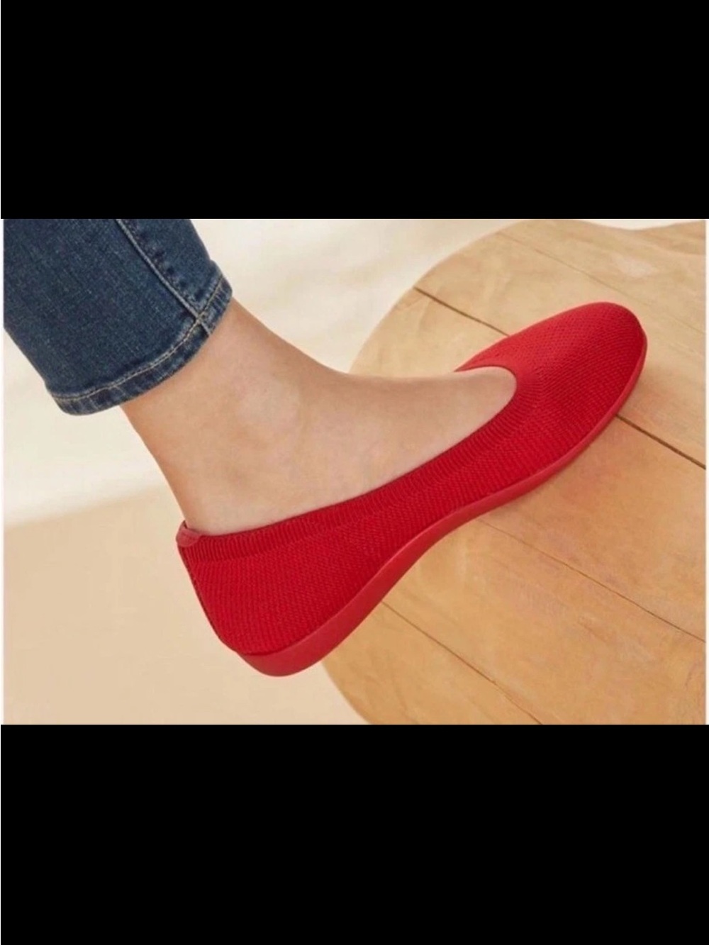 Vivaia Red Round Toe Ballet Flats Size 41.5 Apr US Size 10 NWOB